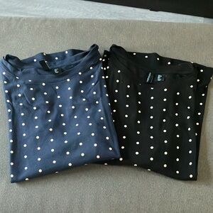 Set of Two Cynthia Rowley Polka Dot Tops